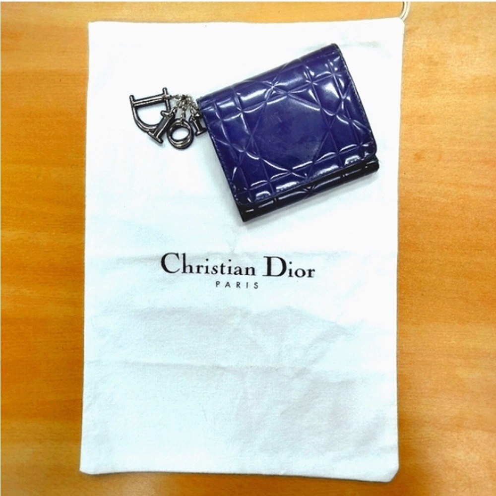 Dior Ladies  Dark Purple Wallet